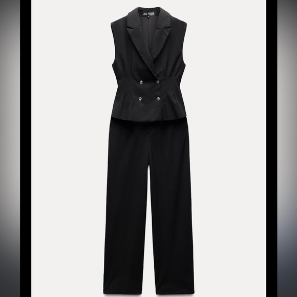 🔥🔥zara matching wide jumpsuit - Picture 1 of 5